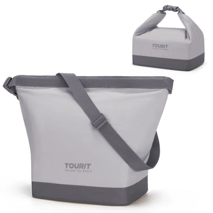 TOURIT Lunch Bag for Women with Buckle Durable Lunch Box Foldable Tote Insulated Bag Thermal food bag carrier Bento Pouch