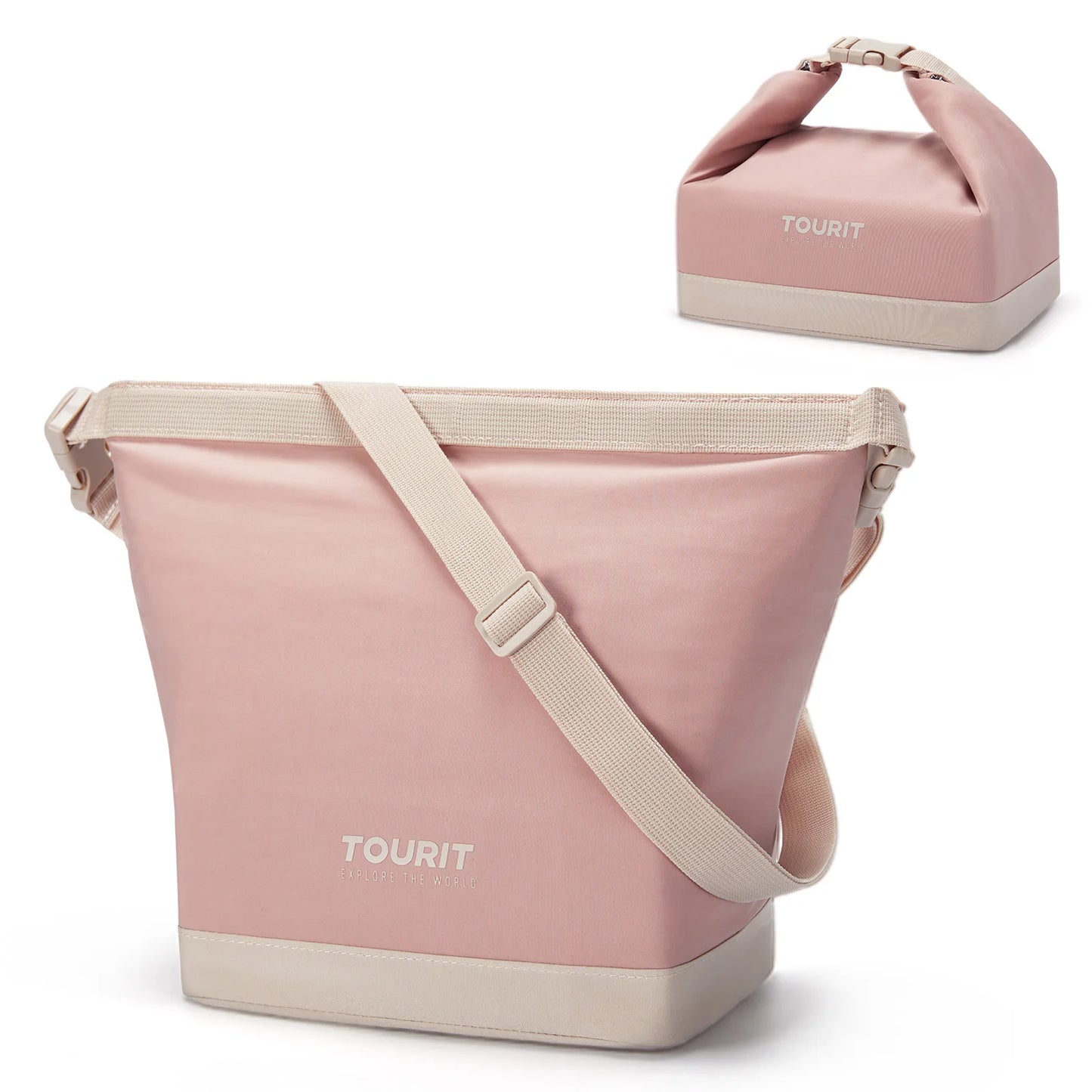 TOURIT Lunch Bag for Women with Buckle Durable Lunch Box Foldable Tote Insulated Bag Thermal food bag carrier Bento Pouch