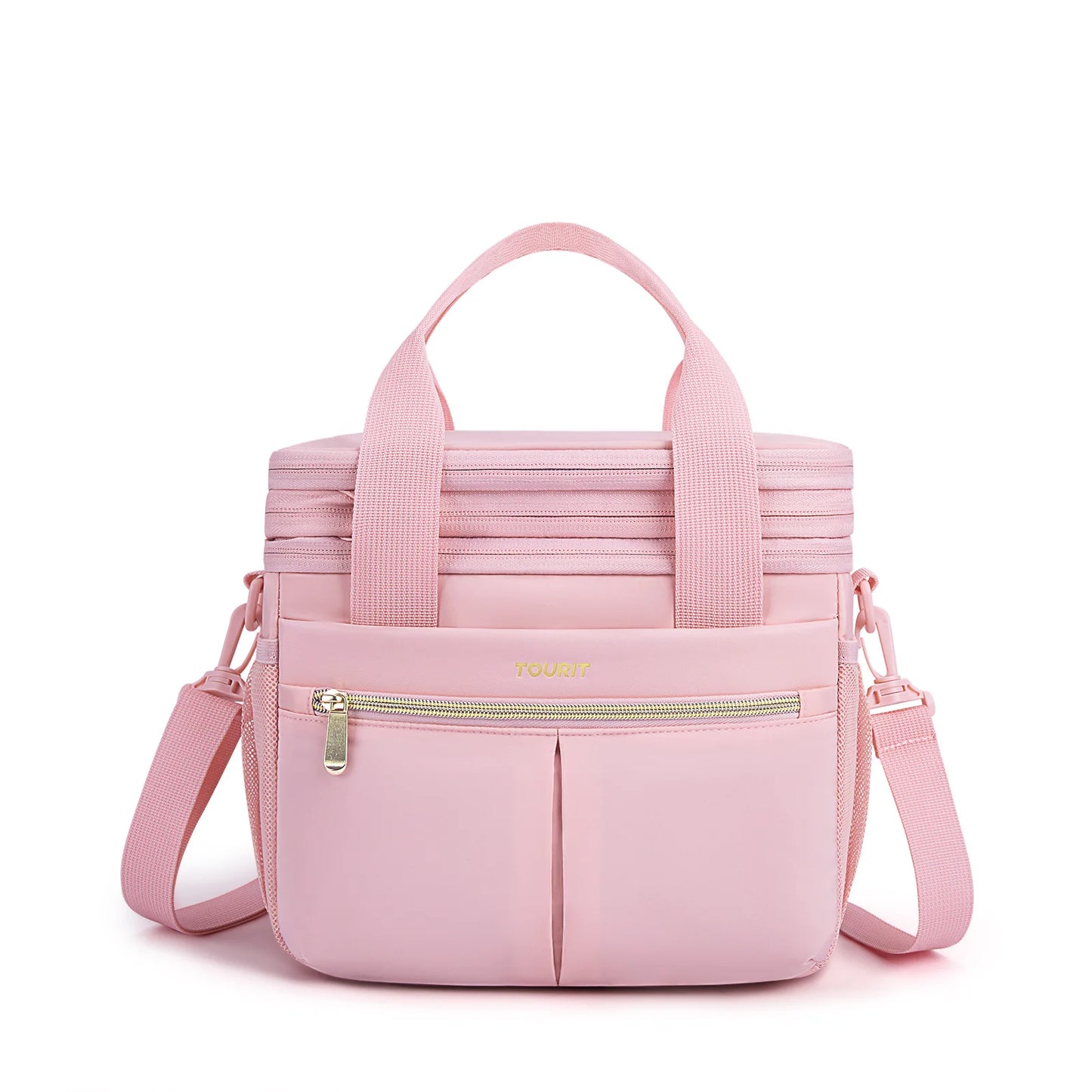 TOURIT Thermal Lunch Box for Women Men Double Deck Insulated Lunch Bag Women Expandable Leakproof Reusable Lunch Cooler Bag