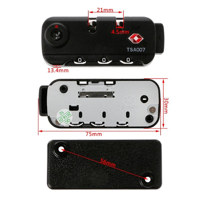 TSA Secure 3 Digit Combination Padlock Lock Luggage Suitcase Travel Code Lock