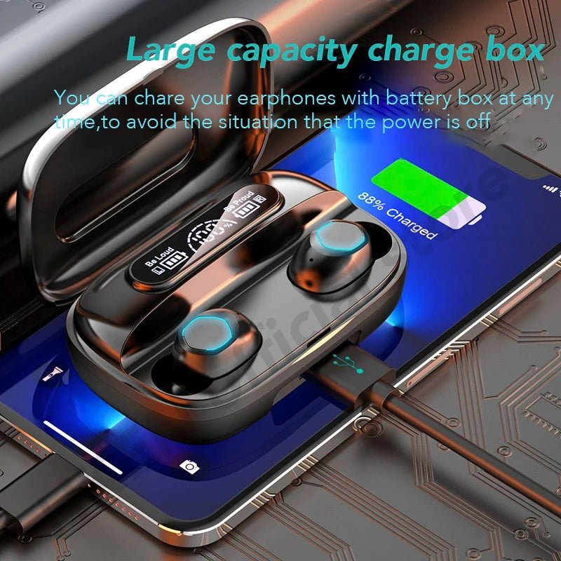 TWS Earbuds Bluetooth Earphones Hifi Sound Wireless Headphones Running Sports Headsets with mic for All Smart Phone