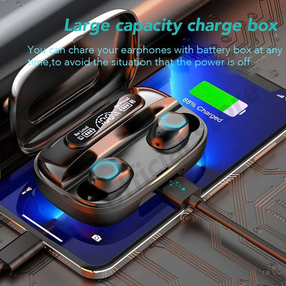 TWS Earbuds Bluetooth Earphones Hifi Sound Wireless Headphones Running Sports Headsets with mic for All Smart Phone