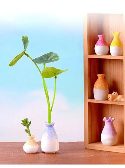 Tabletop Flower Arrangement Mini Vase Micro Landscape Bonsai Decoration Desktop Creative Trinket Home Accessories Figurines