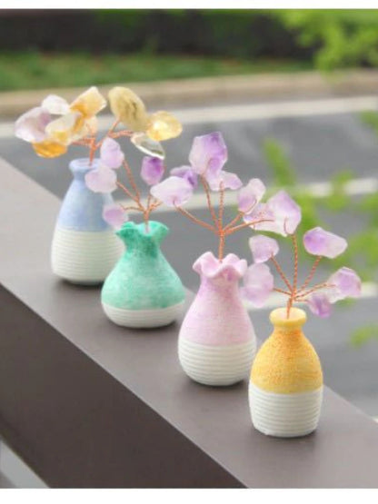 Tabletop Flower Arrangement Mini Vase Micro Landscape Bonsai Decoration Desktop Creative Trinket Home Accessories Figurines