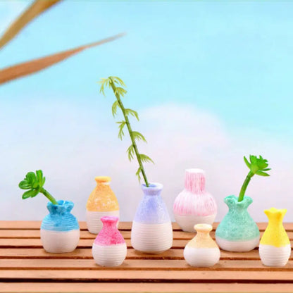 Tabletop Flower Arrangement Mini Vase Micro Landscape Bonsai Decoration Desktop Creative Trinket Home Accessories Figurines