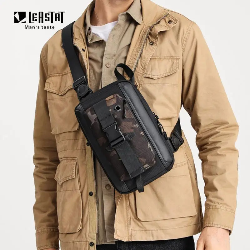 Tactical Crossbody Bag Shoulder Bag For Men Functional  Men's Multi-functional  Chest Bag Cross Border Sports Fashion Chest Bag