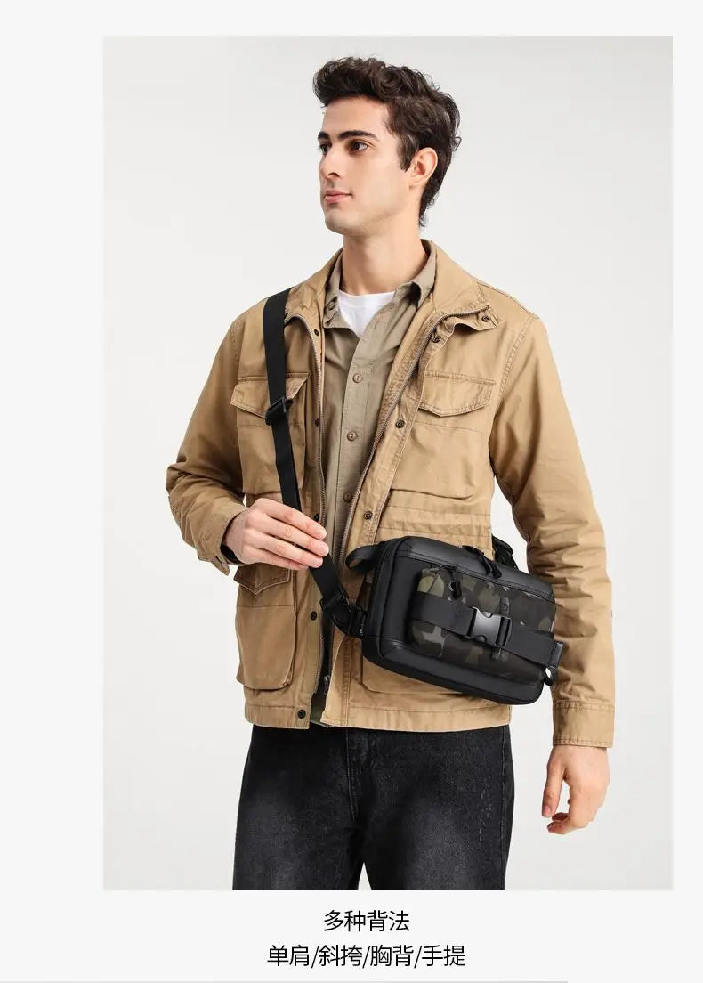 Tactical Crossbody Bag Shoulder Bag For Men Functional  Men's Multi-functional  Chest Bag Cross Border Sports Fashion Chest Bag