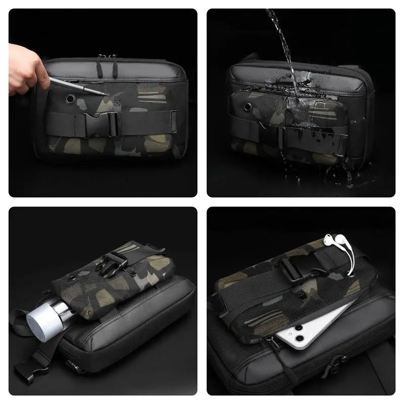 Tactical Crossbody Bag Shoulder Bag For Men Functional  Men's Multi-functional  Chest Bag Cross Border Sports Fashion Chest Bag