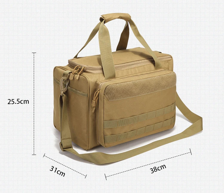 Tactical Gun Bag Outdoor Sling Bag Splashproof Handbag Sports Hunting Fishing Multifunction Large Capacity Storage Bag