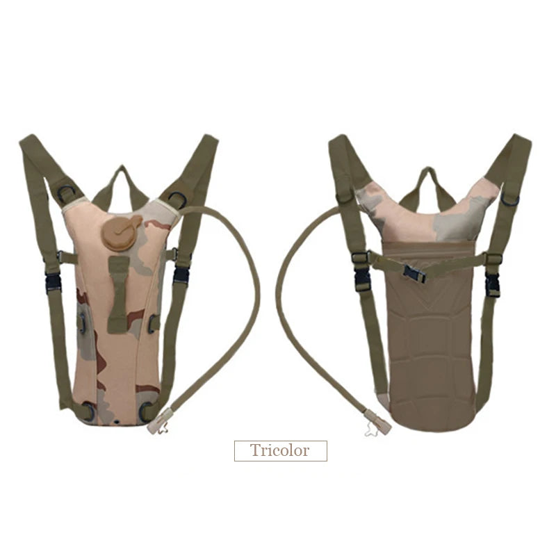 Tactical Hydration Pack Backpack Military Water-proof Nylon Water Bag with 3 Liter Bladder for Hiking Cycling Climbing