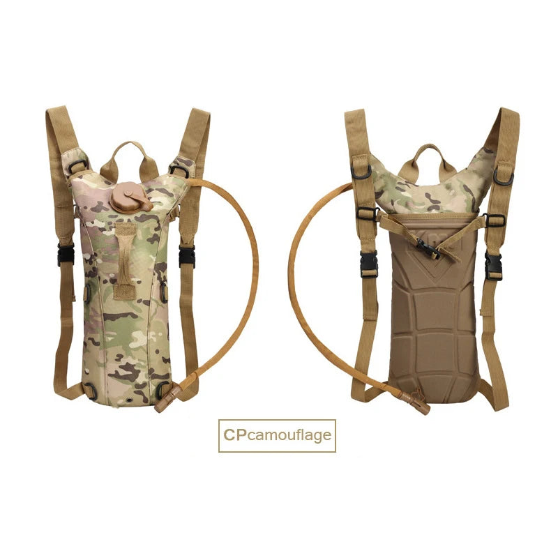 Tactical Hydration Pack Backpack Military Water-proof Nylon Water Bag with 3 Liter Bladder for Hiking Cycling Climbing
