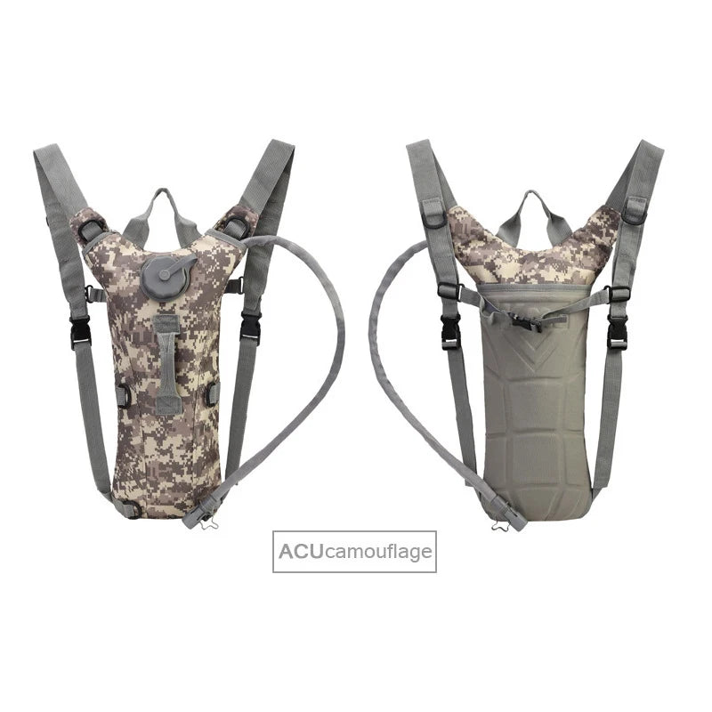 Tactical Hydration Pack Backpack Military Water-proof Nylon Water Bag with 3 Liter Bladder for Hiking Cycling Climbing