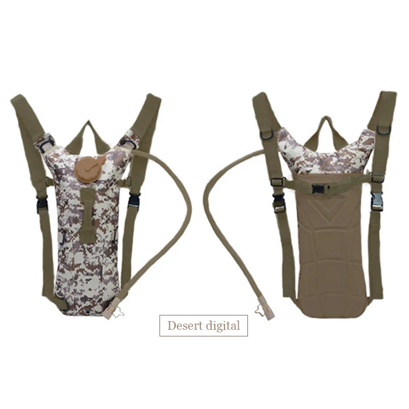 Tactical Hydration Pack Backpack Military Water-proof Nylon Water Bag with 3 Liter Bladder for Hiking Cycling Climbing
