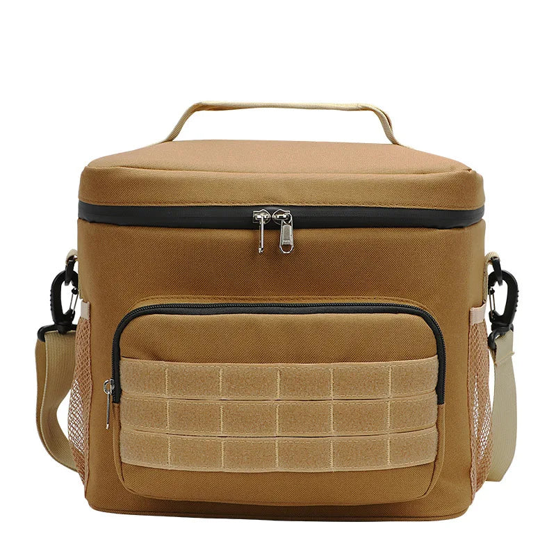 Tactical Lunch Box for Men Work Leak Proof Insulated Durable Beach Thermal Cooler Handbag Camping Picnic Square Bags Portable