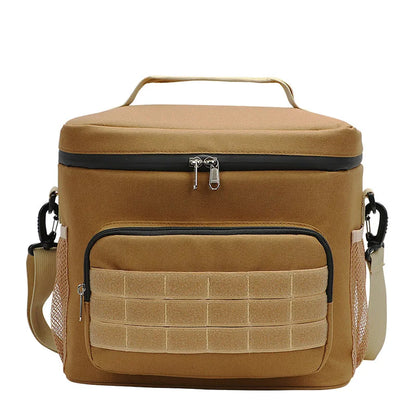 Tactical Lunch Box for Men Work Leak Proof Insulated Durable Beach Thermal Cooler Handbag Camping Picnic Square Bags Portable