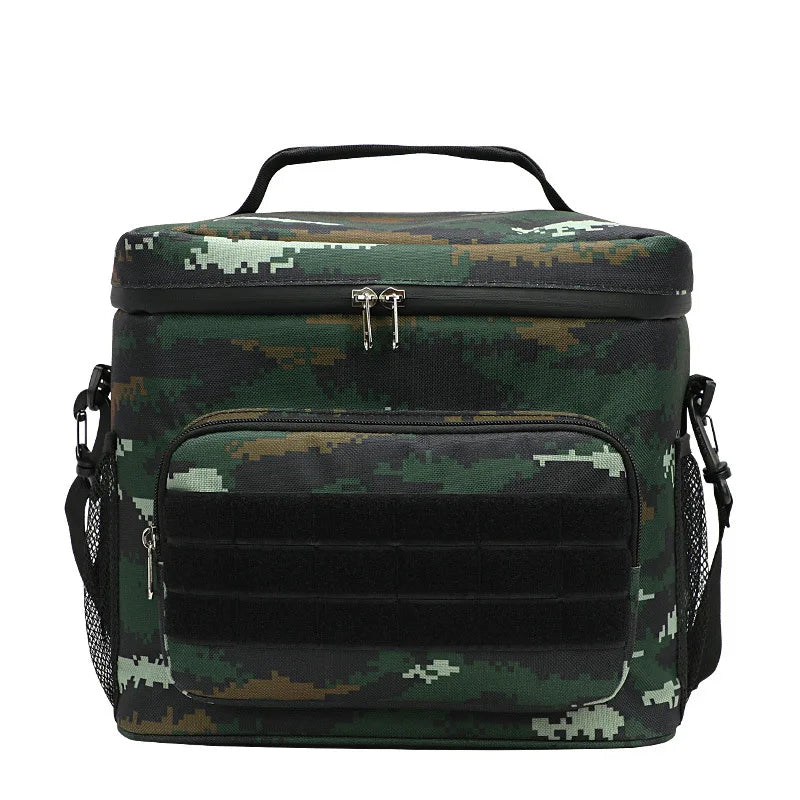 Tactical Lunch Box for Men Work Leak Proof Insulated Durable Beach Thermal Cooler Handbag Camping Picnic Square Bags Portable