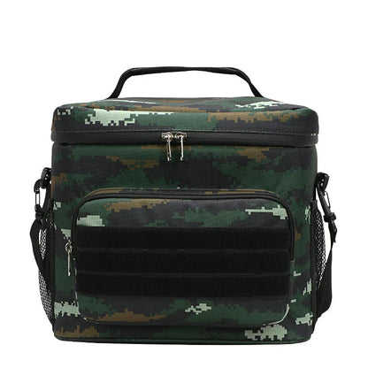 Tactical Lunch Box for Men Work Leak Proof Insulated Durable Beach Thermal Cooler Handbag Camping Picnic Square Bags Portable