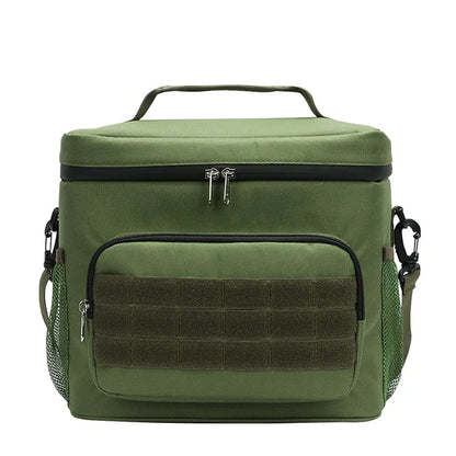 Tactical Lunch Box for Men Work Leak Proof Insulated Durable Beach Thermal Cooler Handbag Camping Picnic Square Bags Portable