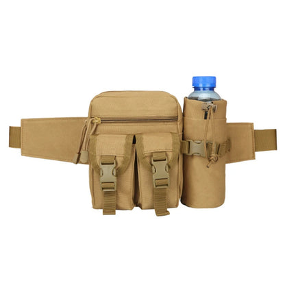 Tactical Men Waist Pack 800D Nylon Hiking Water Bottle Phone Pouch Outdoor Sports Army Military Hunting Climbing Camp Belt Bag