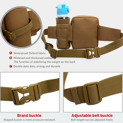 Tactical Men Waist Pack 800D Nylon Hiking Water Bottle Phone Pouch Outdoor Sports Army Military Hunting Climbing Camp Belt Bag