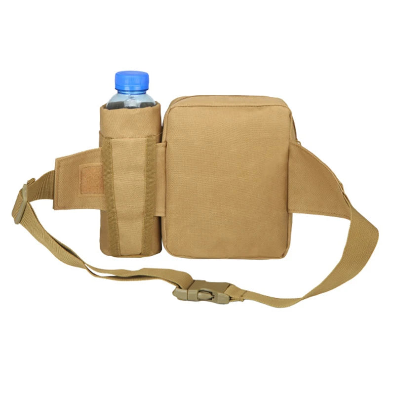 Tactical Men Waist Pack 800D Nylon Hiking Water Bottle Phone Pouch Outdoor Sports Army Military Hunting Climbing Camp Belt Bag