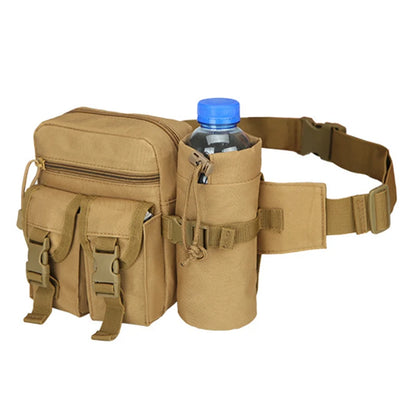 Tactical Men Waist Pack 800D Nylon Hiking Water Bottle Phone Pouch Outdoor Sports Army Military Hunting Climbing Camp Belt Bag