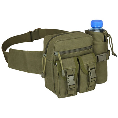 Tactical Men Waist Pack 800D Nylon Hiking Water Bottle Phone Pouch Outdoor Sports Army Military Hunting Climbing Camp Belt Bag