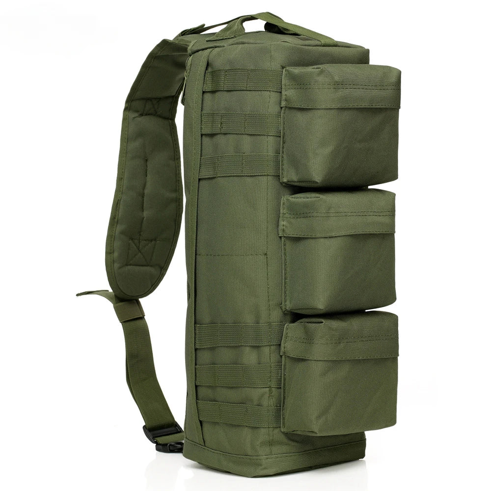Tactical Outdoor Bag Multifunction Backpack Chest Bag Camo Waterproof Sports Training Camping Fishing Bag