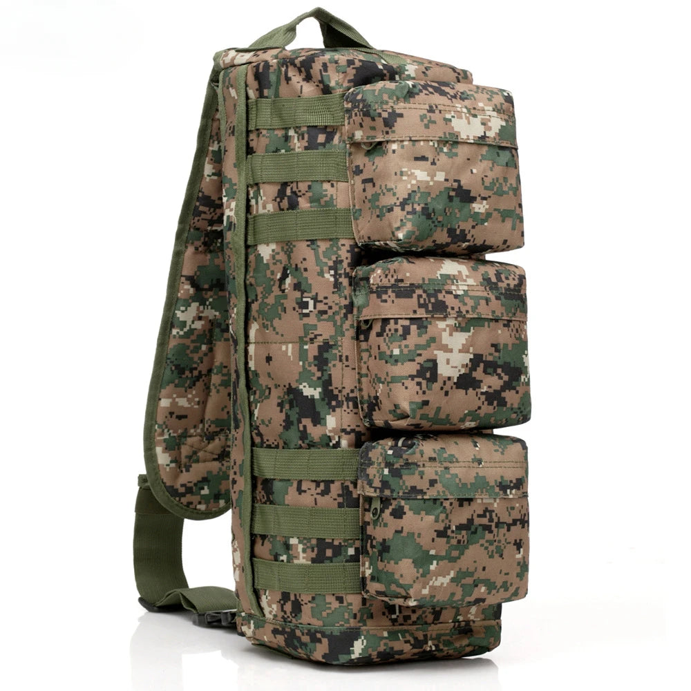 Tactical Outdoor Bag Multifunction Backpack Chest Bag Camo Waterproof Sports Training Camping Fishing Bag