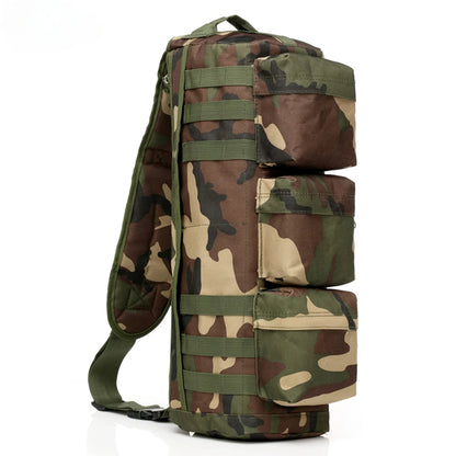 Tactical Outdoor Bag Multifunction Backpack Chest Bag Camo Waterproof Sports Training Camping Fishing Bag