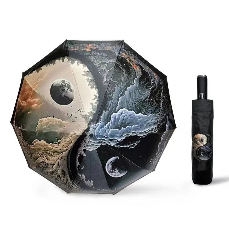 Tai Chi, Gossip Fully Automatic Sunshade Umbrella, Outdoor Anti-Ultraviolet Umbrella  Suitable For Children, Adults