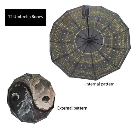 Tai Chi, Gossip Fully Automatic Sunshade Umbrella, Outdoor Anti-Ultraviolet Umbrella  Suitable For Children, Adults