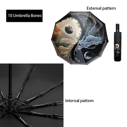 Tai Chi, Gossip Fully Automatic Sunshade Umbrella, Outdoor Anti-Ultraviolet Umbrella  Suitable For Children, Adults