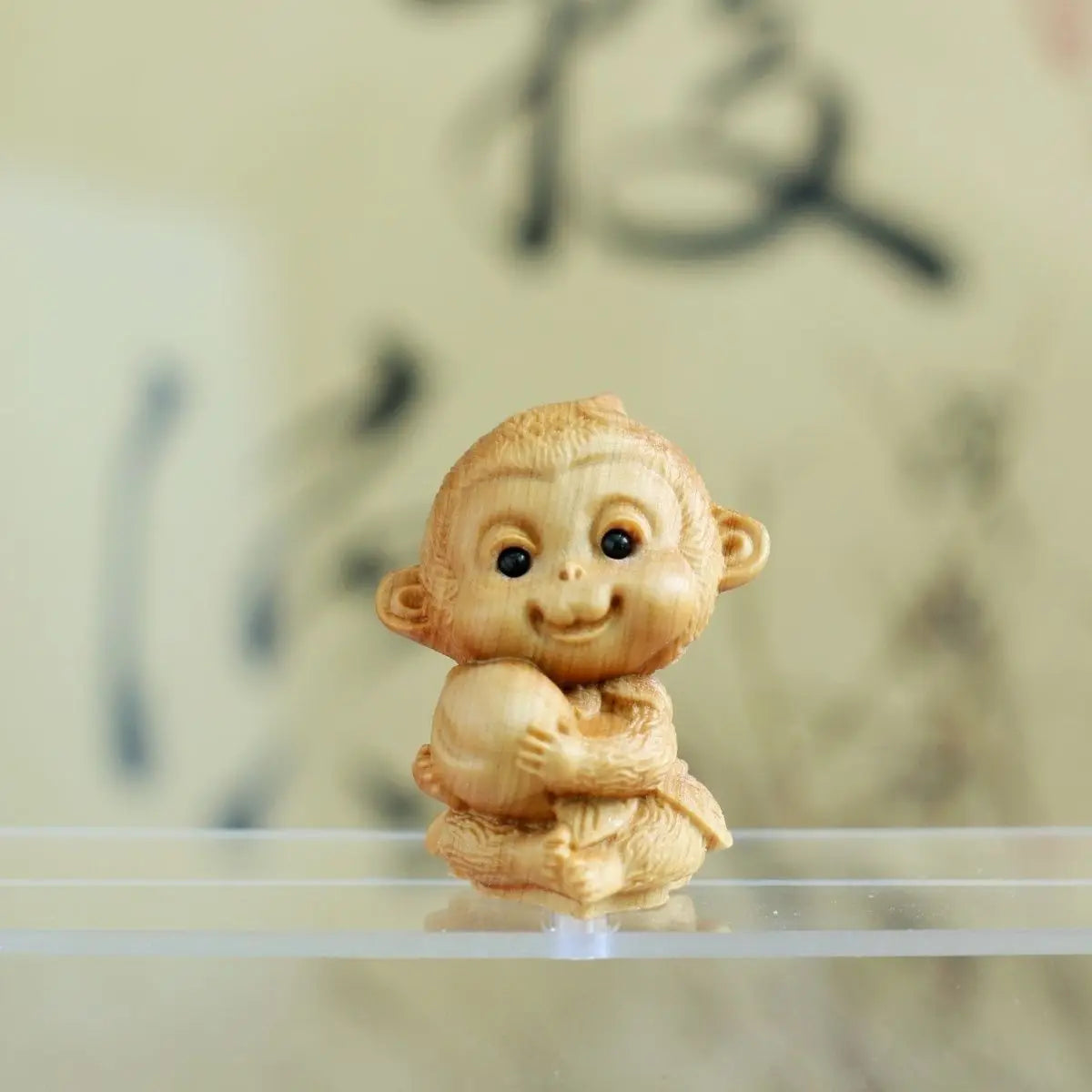 Taihang Cliff Cypress Wood Carved【Bring Wealth and Good Luck】Twelve Animals Home Decoration Office Accessories Car Ornaments
