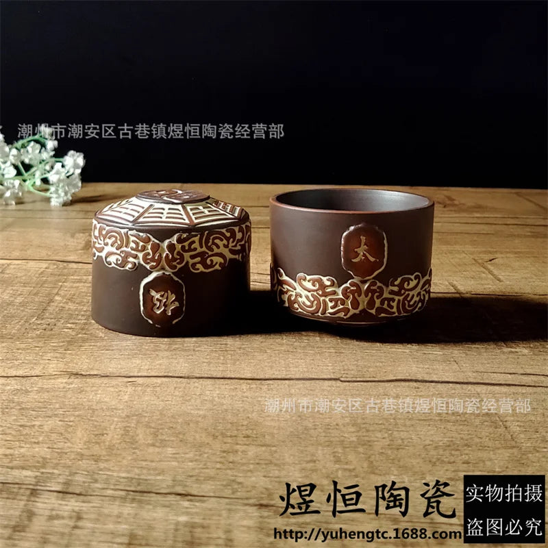 Taiji Bagua Yixing Purple Clay Cup Personal Cup Raw Ore Purple Vermicelli Clay Chicken Blood Red Single Cup Tea Ceremony Host