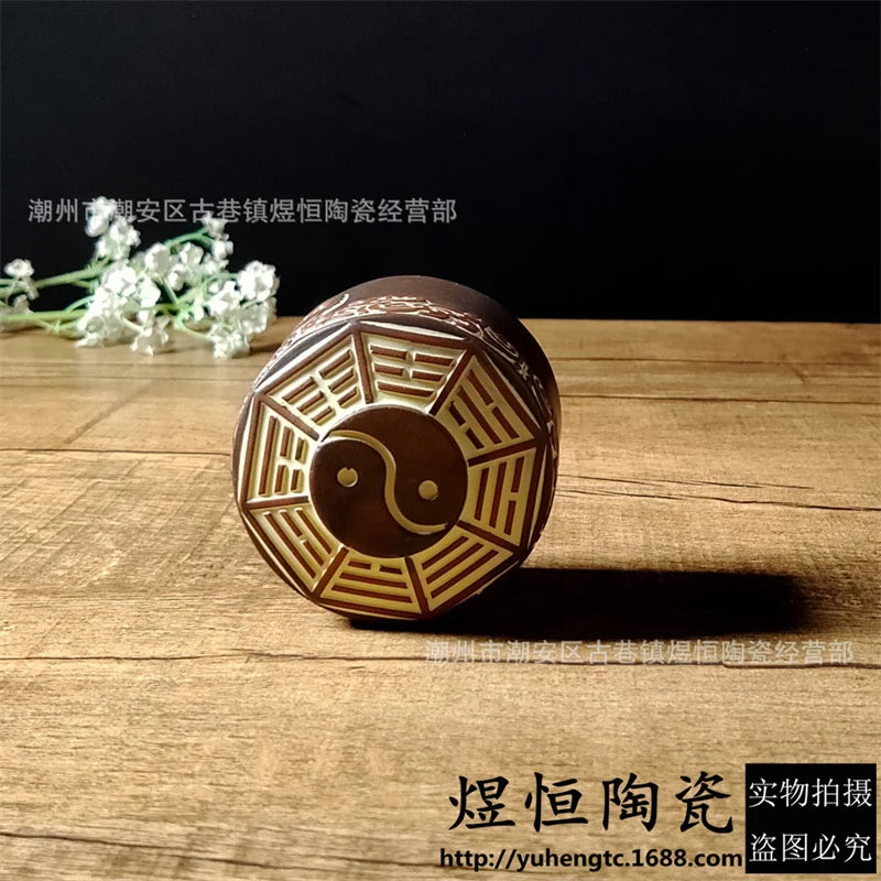 Taiji Bagua Yixing Purple Clay Cup Personal Cup Raw Ore Purple Vermicelli Clay Chicken Blood Red Single Cup Tea Ceremony Host