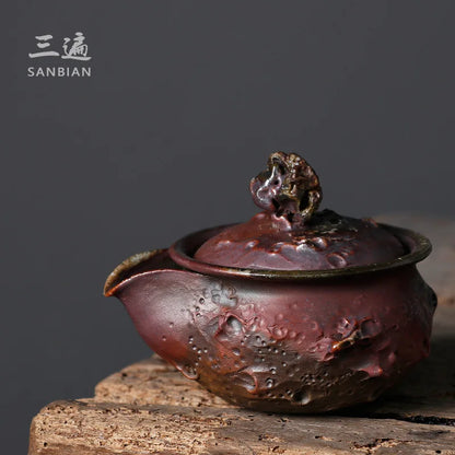 Taiwan Firewood Aquarius Pot Vintage Teapot Stoneware Tureen Japanese Style Pot
