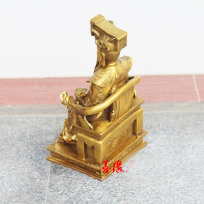 Talisman Protection the Supreme Deity of Taoism emperor of gods YUHUANG DADI FENG SHUI brass statue