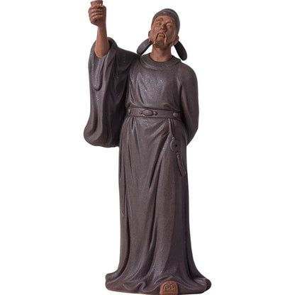 Tang Dynasty Poet Li Bai Characters Statue ，Ceramic Art Sculpture Home Room Office Tea Room Decoration Statue Gift Souvenir