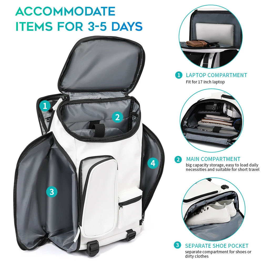 Tangcool New Men's Backpack Cross Border Trend Business Backpack Men's Multi Functional Large Capacity Computer Bag Shoes Slots