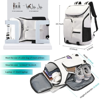 Tangcool New Men's Backpack Cross Border Trend Business Backpack Men's Multi Functional Large Capacity Computer Bag Shoes Slots