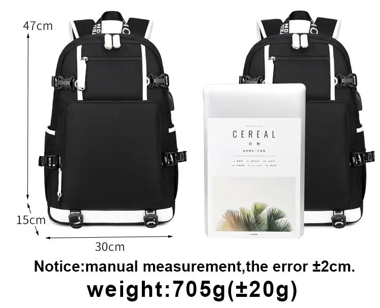 Tangled Rapunzel Princess Backpacks Schoolbag Large Capacity Laptop Bag Waterproof Multifunction USB Charging Mochila