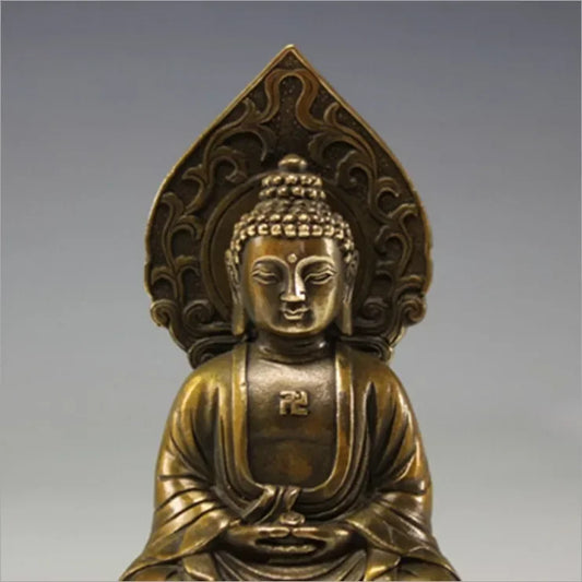 Tantric Buddhism Sakyamuni Buddha Sakyamuni copper Buddha statue antique do the old antique ornaments  shipping