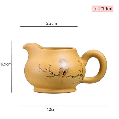 Taza de Feria de púrpura hecha a mano, doméstica, separador té de barro, de de té chino, mineral crudo, taza de Zisha, 210ml