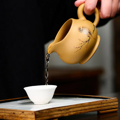 Taza de Feria de púrpura hecha a mano, doméstica, separador té de barro, de de té chino, mineral crudo, taza de Zisha, 210ml