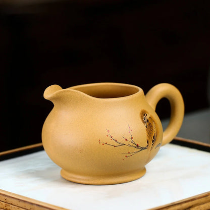 Taza de Feria de púrpura hecha a mano, doméstica, separador té de barro, de de té chino, mineral crudo, taza de Zisha, 210ml