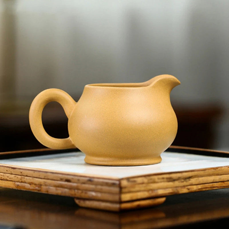 Taza de Feria de púrpura hecha a mano, doméstica, separador té de barro, de de té chino, mineral crudo, taza de Zisha, 210ml