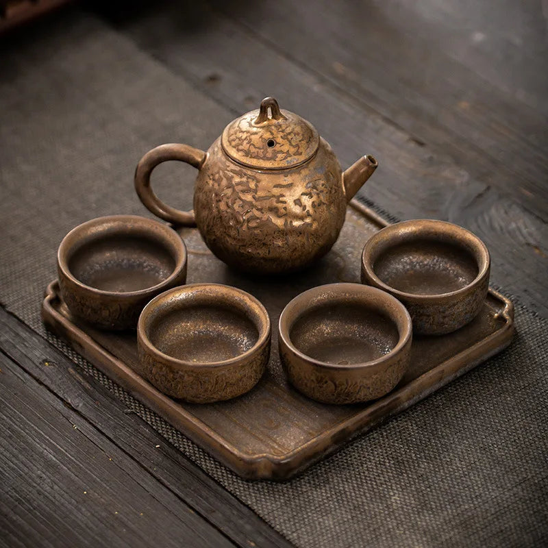 Tea Art Tea Set Household Ceramic Complete Set Cup Sets Teaware Kitchen Dining Bar Home Garden