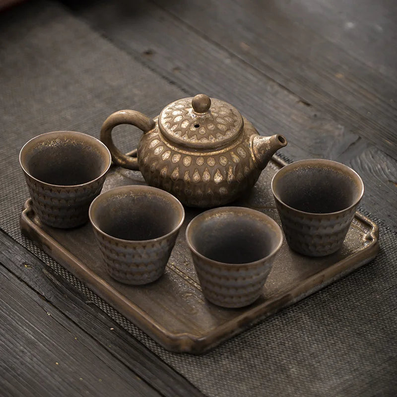 Tea Art Tea Set Household Ceramic Complete Set Cup Sets Teaware Kitchen Dining Bar Home Garden