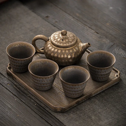 Tea Art Tea Set Household Ceramic Complete Set Cup Sets Teaware Kitchen Dining Bar Home Garden